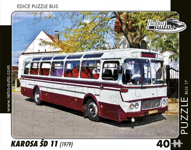 Puslespil Retro-biler Bus Karosa ŠD 11 40 brikker