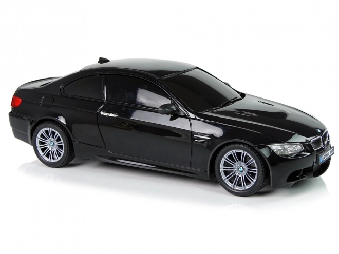 BMW M3 fjernstyret bil sort 2.4G fjernbetjening rat 1:18 lydlys