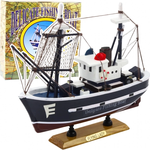 Dekorativ fiskerbåd Flying Lady model 24x23 cm