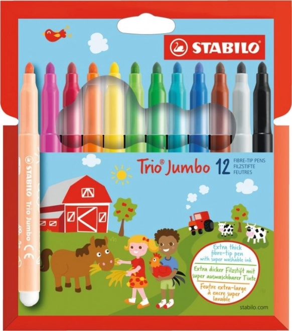 STABILO Trio Jumbo 12 tuscher