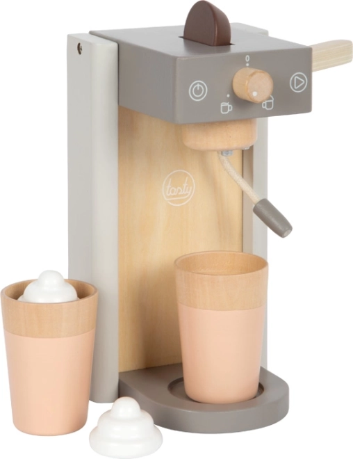 Small Foot trækaffemaskine med tilbehør Tasty grå