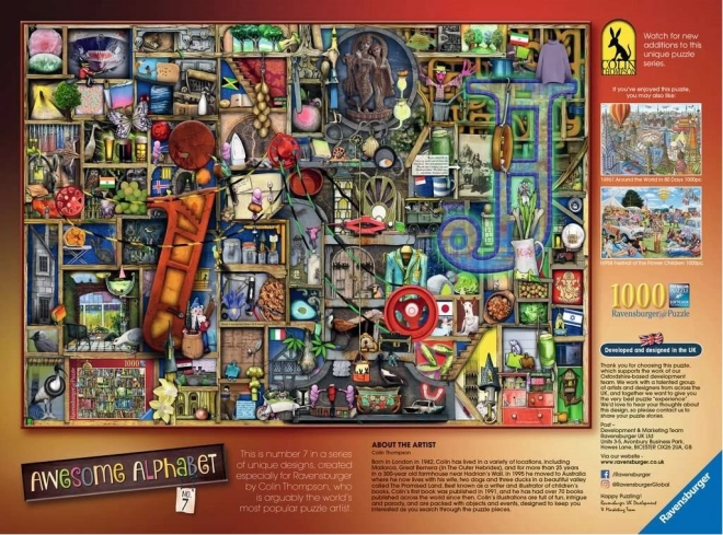 RAVENSBURGER Puslespil Fantastisk alfabet - bogstav I og J 1000 brikker