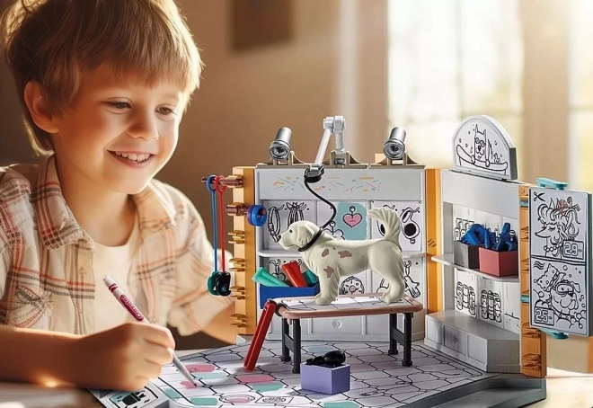 Playmobil Salon til hunde med Crayola farver