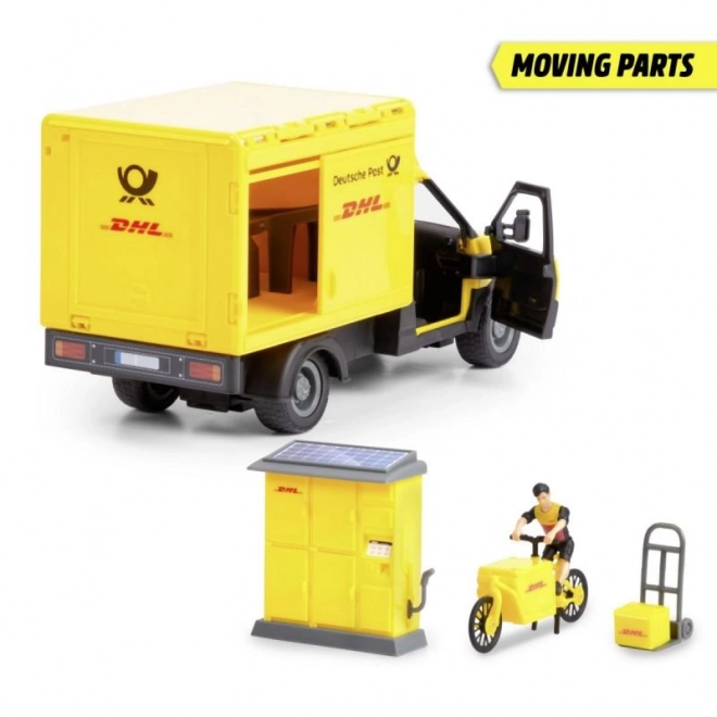 Sæt med DHL-køretøj 25 cm City