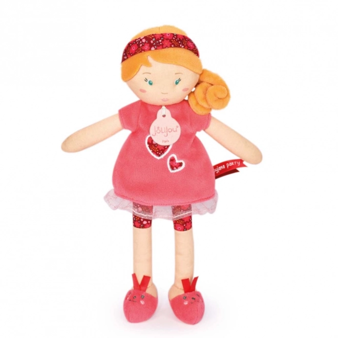 Doudou Jolijou Panenka LES PIPELLETTES 25 cm 1 stk rød
