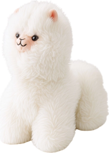 Plysbamse lama hvid 40 cm