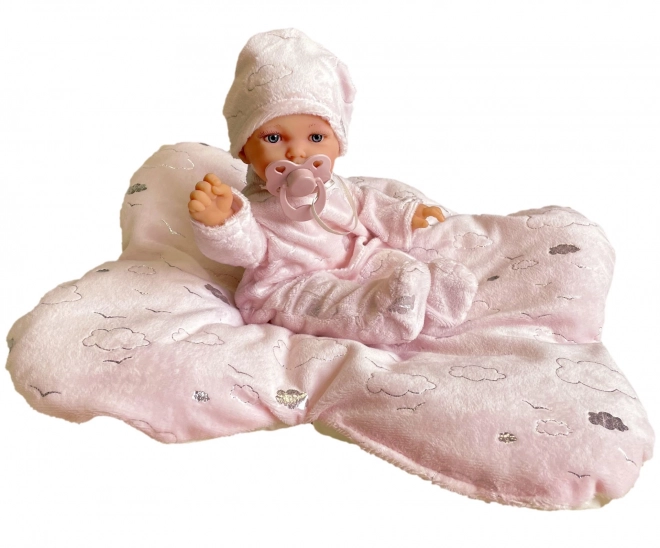 Antonio Juan 1235 PETIT - realistisk babydukke med speciel bevægelsesfunktion og blødt stofkrop - 27 cm