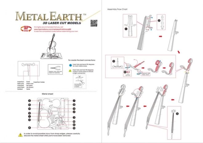 METAL EARTH 3D puslespil Kontrabas