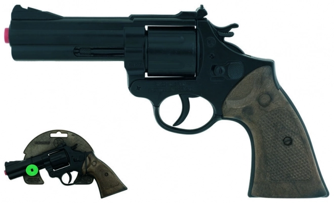 Politi revolver sort metal 12 skud