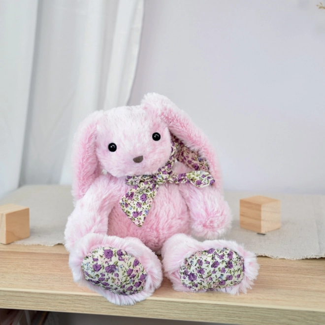 Doudou Histoire d'Ours plysbamse lyserød kanin 25 cm