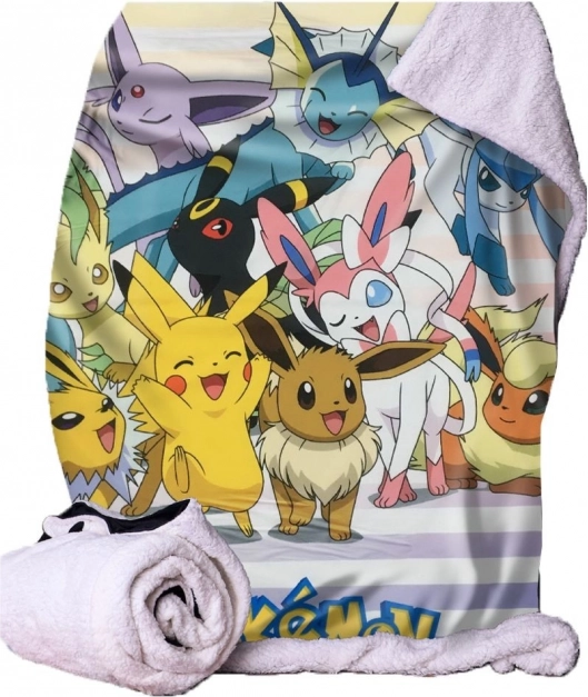 Pledd med Pokémon Eevee motiv 100x150 cm