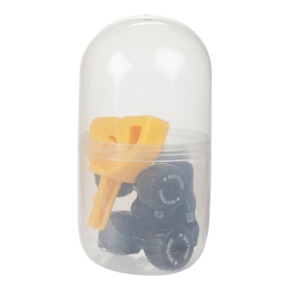 Auto terræng mini med starter plast 4cm i plastæg 5x10cm 12 stk i æsken