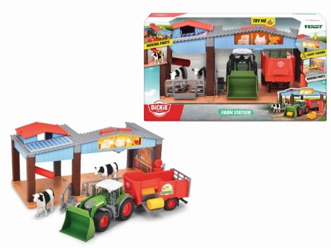 Gård med Fendt traktor