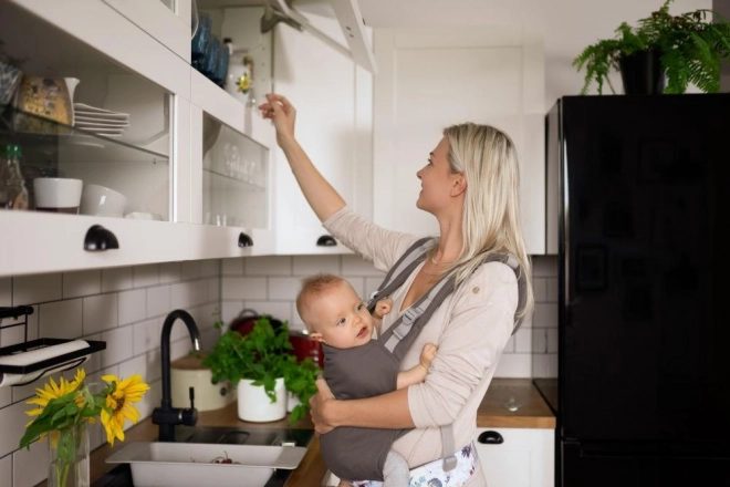Ergonomisk bæresele MoMi COLLET grå