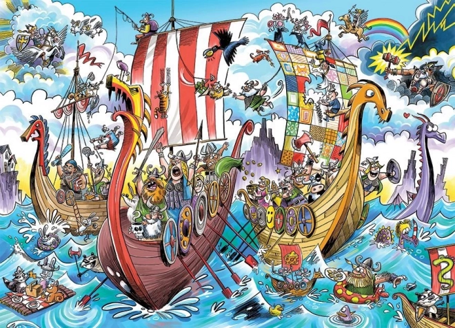 Puzzle DoodleTown: Vikingefærd 1000 brikker