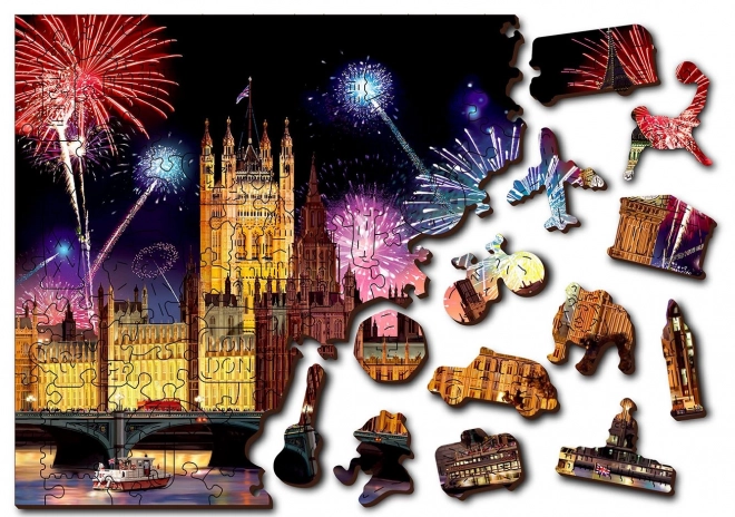 Træpuslespil Natlig London 2i1