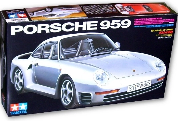 Plastikmodel af Porsche 959 1:24 fra Tamiya