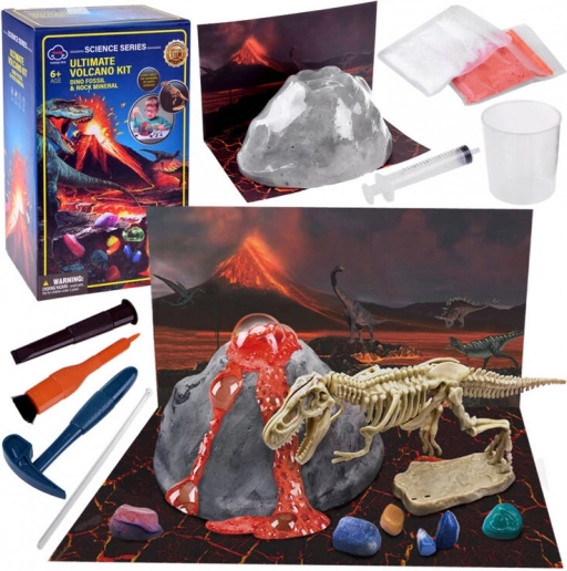 Uddannelsessæt vulkan + dinosaurer - små arkæologiske udgravninger ZA4726
