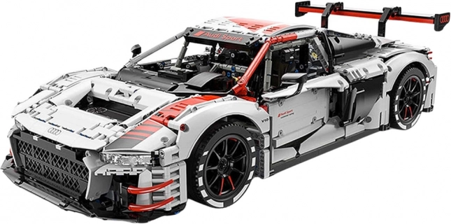 Byggesæt RC Bil Audi R8 1:8 fra Rastar med 3322 dele