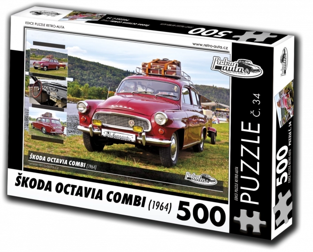 Puslespil retro-biler Škoda Octavia Combi 1964 – 500 brikker