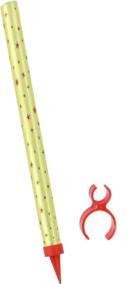 Gul partyfontæne med flaskeholder 70 sekunder 25 cm