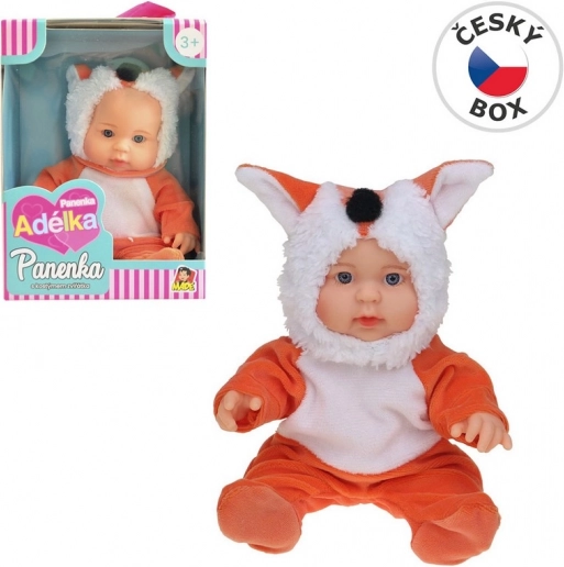 Dukke i rævekostume 22,5 cm