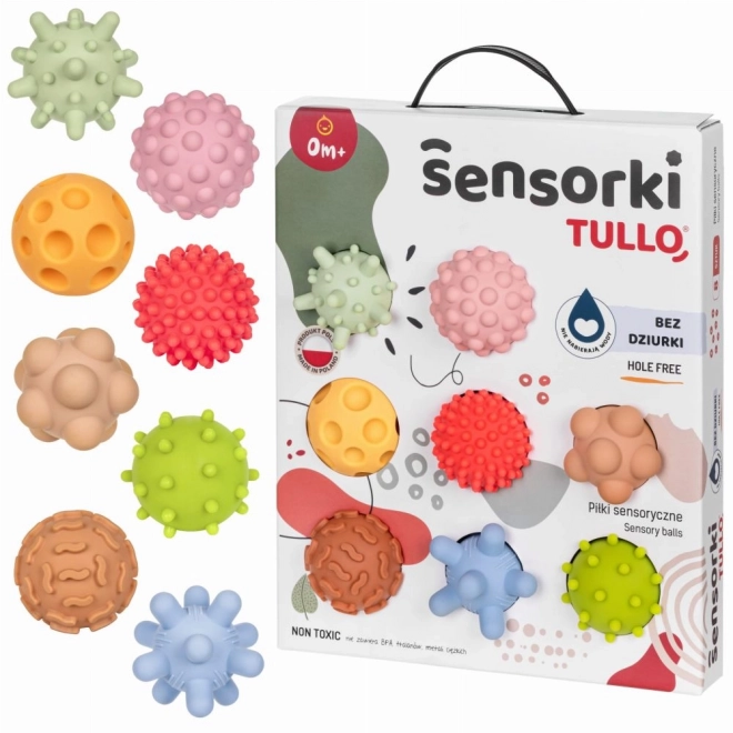 Tullo's sensoriske sanselige bolde til de mindste 8 stk