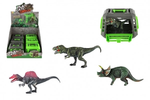 Dinosaurus i et bur plast 13x9cm mix arter