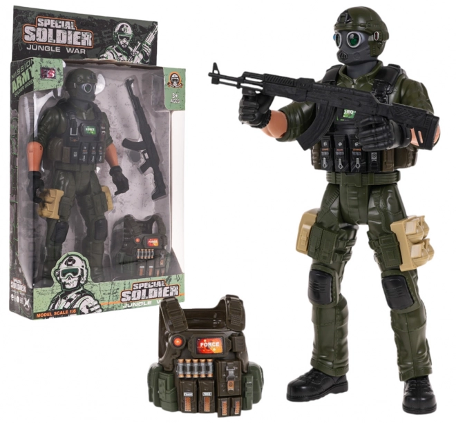 Soldat figur + tilbehør