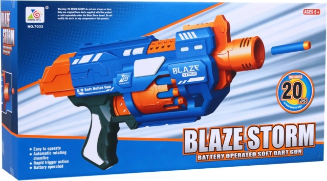 elektrisk pistolblaster Blaze Storm med 20 skumkugler, rækkevidde op til 10 m