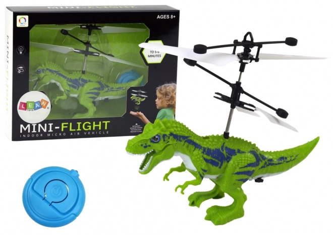 Flyvende dinosaur håndstyret helikopter grøn