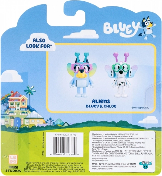 Figurer Bluey to-pakke Baby Bluey og Chloe