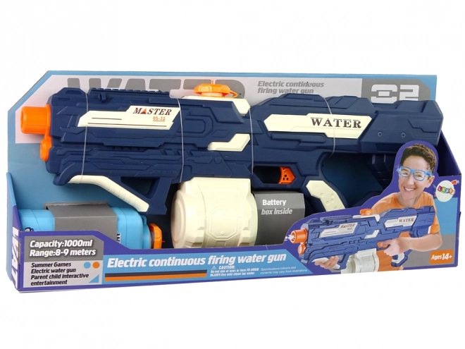 Stor elektrisk genopladelig vandpistol Rækkevidde 9 m 1000 ml