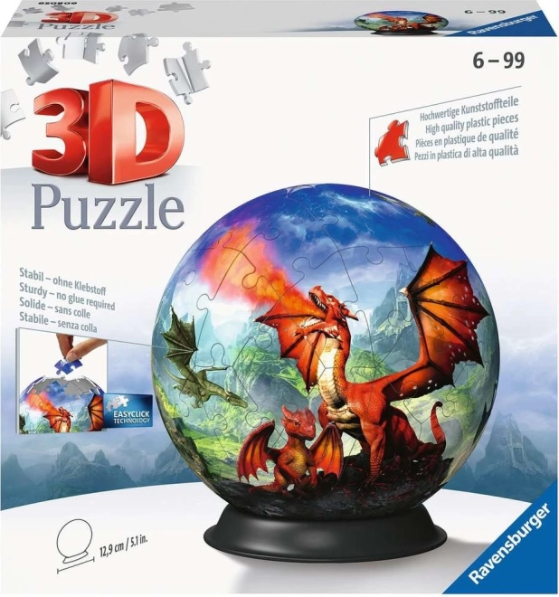 Ravensburger 3D Puzzlebold Mystisk Drage 73 Brikker