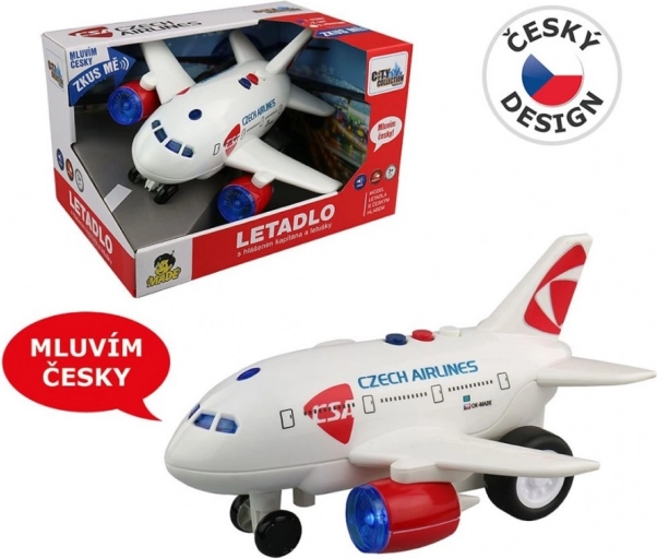 CSA-fly med kaptajn- og stewardessemeddelelser på friktionsmotor 20 cm