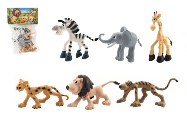 Glade safari ZOO plastdyrefigurer 9-10 cm 6 stk i pose