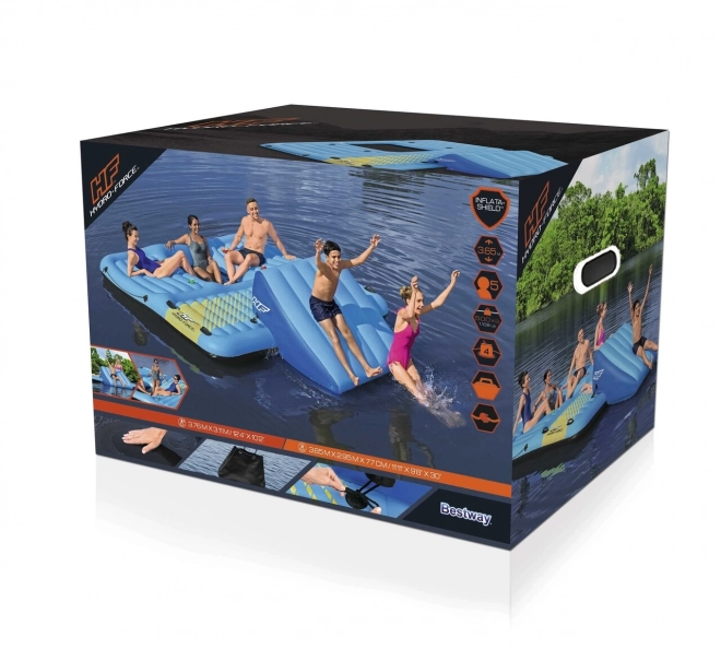 HYDRO-Force Ostrov + rutsjebane 376x311cm BESTWAY