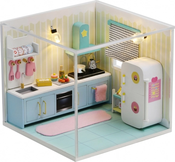 Miniature dukkehus Glad køkken 2Kids Toys
