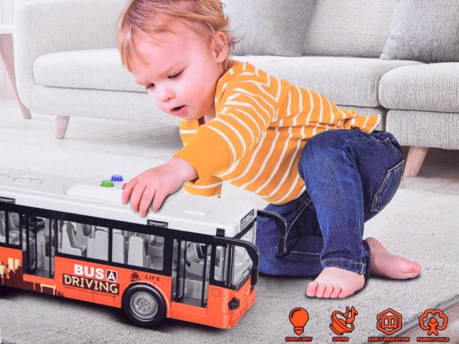 Stor bus med lyde og lys
