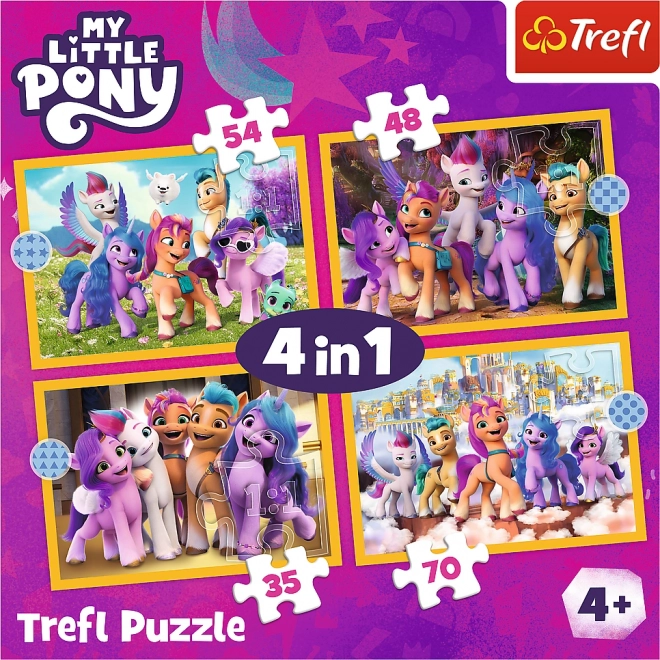 TREFL Puslespil My Little Pony: Mød ponyerne 4i1 (35,48,54,70 brikker)