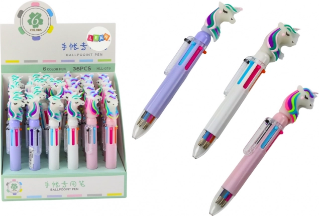 Multifarvet automatisk pen Enhjørning – 6 farver