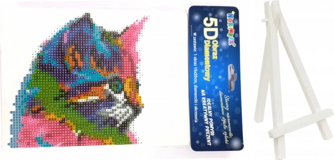 Diamantmaling Farverig killing 15 × 20 cm med stander