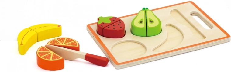 Komplet sæt med skærebræt og kniv