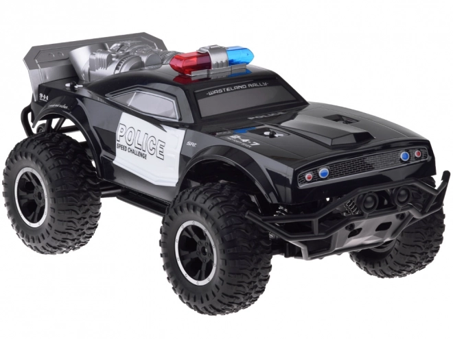 Stor fjernstyret monstertruck POLITI belysning på fjernbetjening RC0626