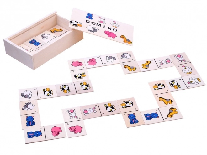 Domino puslespil farverige dyr