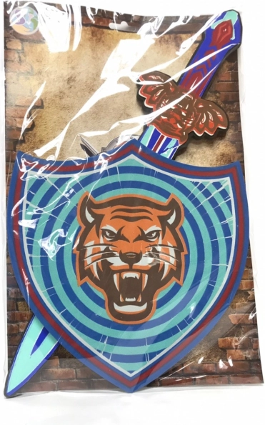 Skumsværd og skjold med tigermotiv