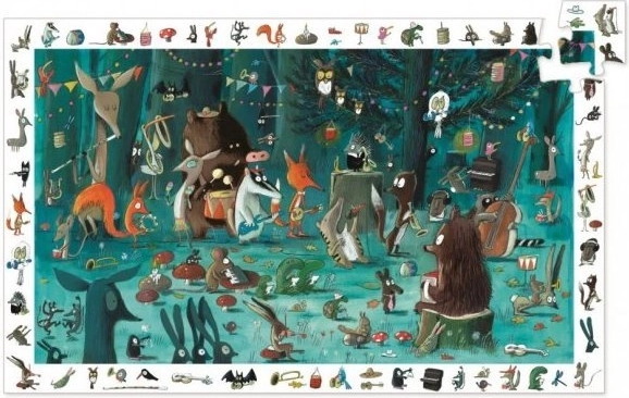 Søgepuzzle Skovorkester 35 brikker DJECO