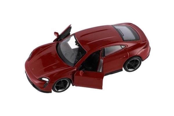 Auto Welly Porsche Taycan Turbo S metal/plast 12cm 4 farver med tilbagespoling 12 stk i kassen