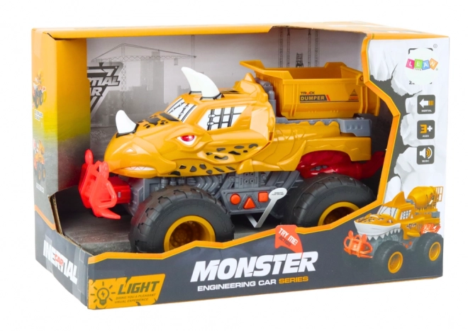 Terrængående dinosaurus med friktionstræk orange