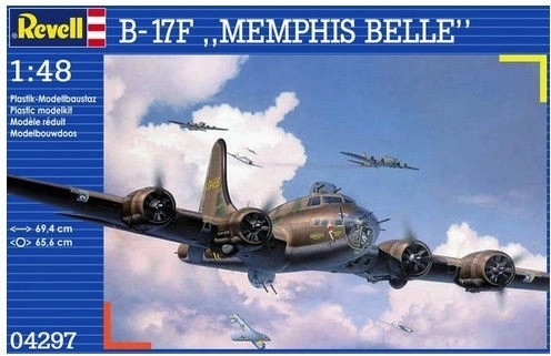 Plastikmodel af flyet B-17F Memphis Belle